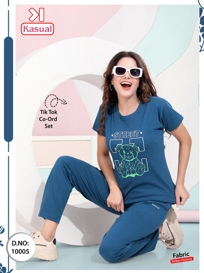 Tiktok Kasual Hosiery Co Ord Set Wholesaler India