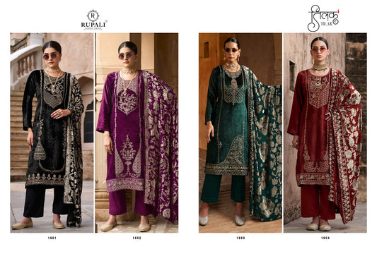 Tilak Rupali Pure Viscose Velvet Suits Supplier Ahmedabad