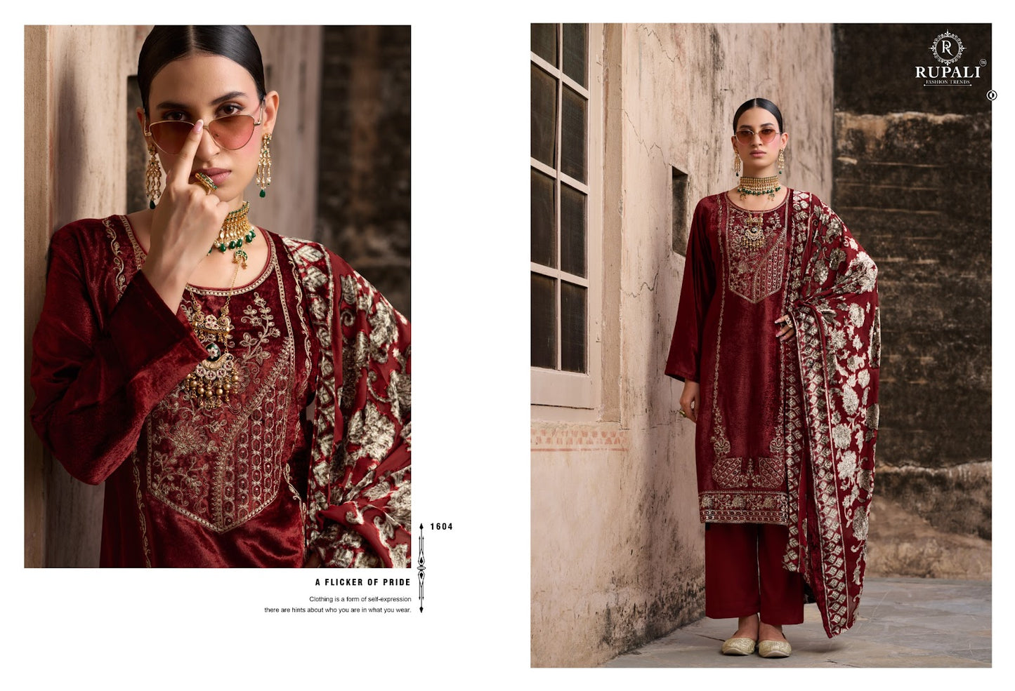 Tilak Rupali Pure Viscose Velvet Suits Supplier Ahmedabad