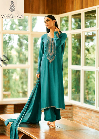 Tilla 2 Varshaa Viscose Muslin Pant Style Suits Exporter Ahmedabad