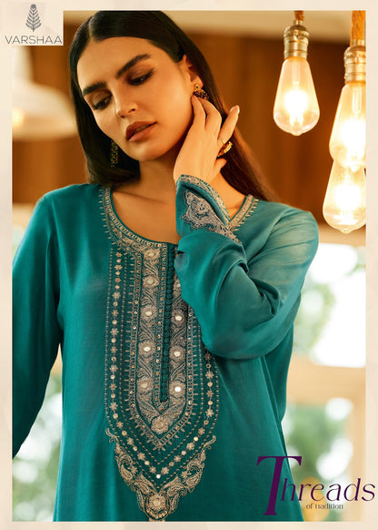 Tilla 2 Varshaa Viscose Muslin Pant Style Suits Exporter Ahmedabad