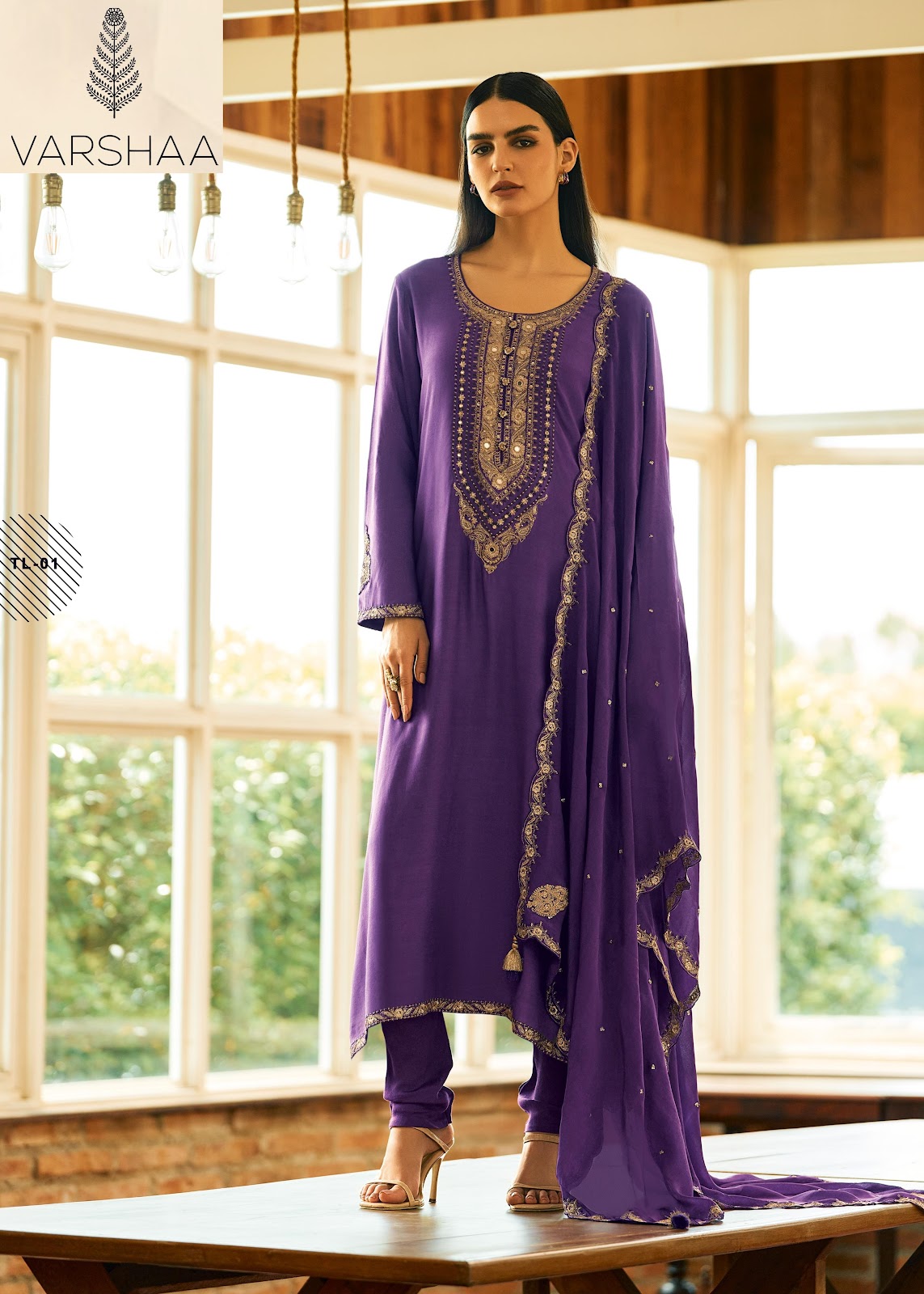 Tilla 2 Varshaa Viscose Muslin Pant Style Suits Exporter Ahmedabad