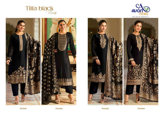 Tilla Black Beauty Avon Trendz Pant Style Suits Manufacturer India