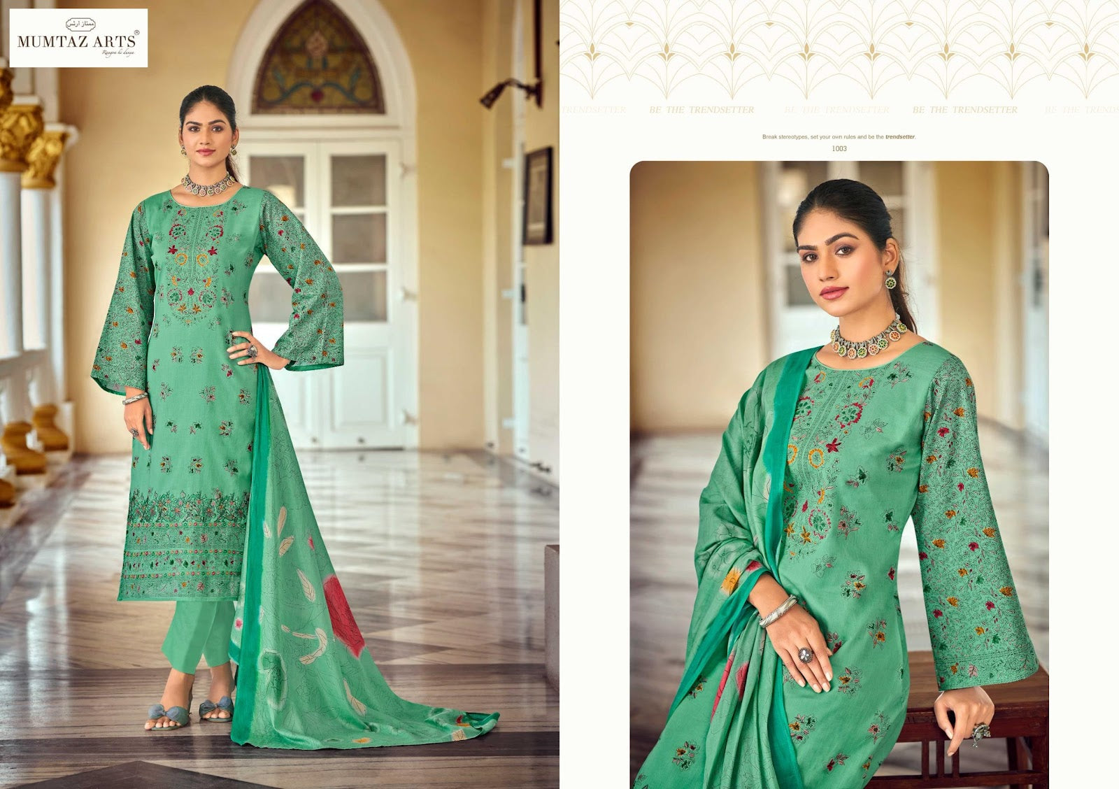 Tilla Mumtaz Arts Cambric Lawn Karachi Salwar Suits Wholesale Rate