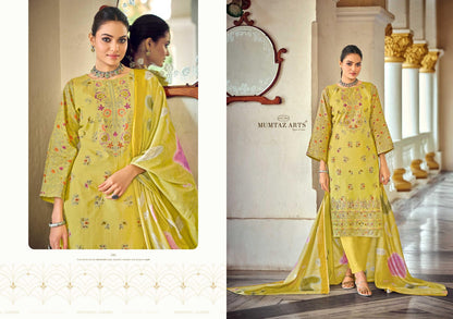 Tilla Mumtaz Arts Cambric Lawn Karachi Salwar Suits Wholesale Rate