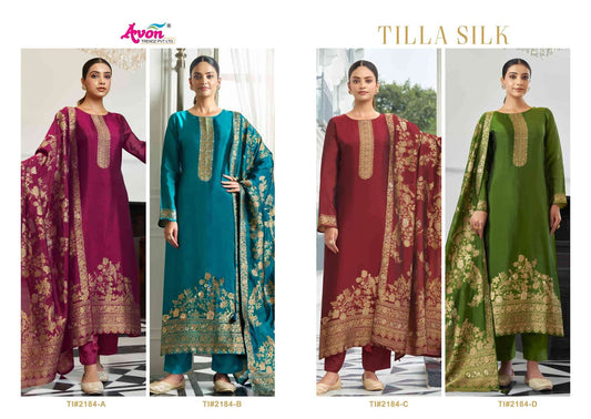 Tilla Silk Avon Trendz Pant Style Suits Supplier India