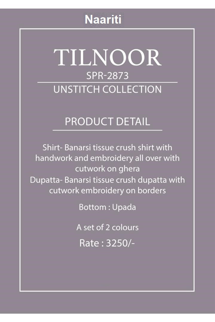 Tilnoor 2873 Naariti Banarasi Pant Style Suits Wholesaler Ahmedabad
