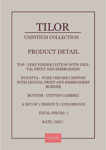 Tilor Naariti Cotton Pant Style Suits Supplier Ahmedabad