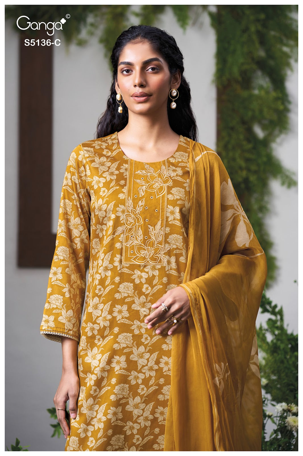 Tilotama S5136 Ganga Cotton Satin Plazzo Style Suits Manufacturer India