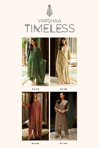 Timeless Varshaa Viscose Muslin Pant Style Suits Wholesale Rate