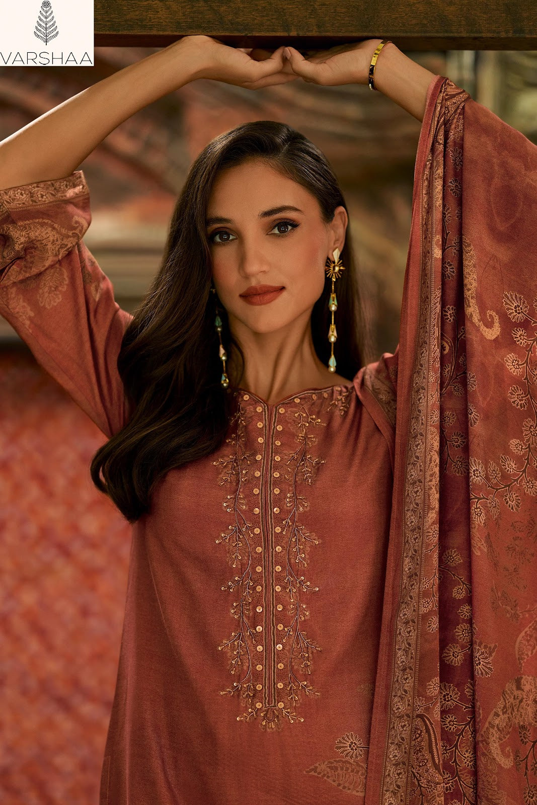 Timeless Varshaa Viscose Muslin Pant Style Suits Wholesale Rate
