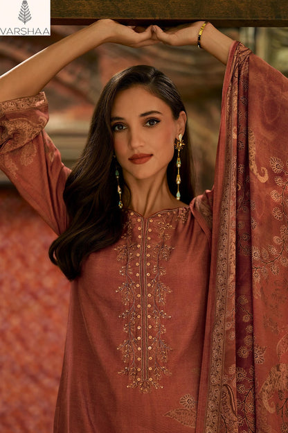Timeless Varshaa Viscose Muslin Pant Style Suits Wholesale Rate