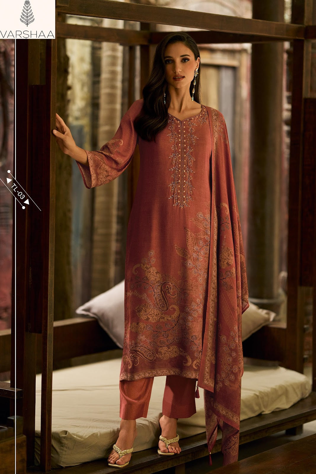Timeless Varshaa Viscose Muslin Pant Style Suits Wholesale Rate