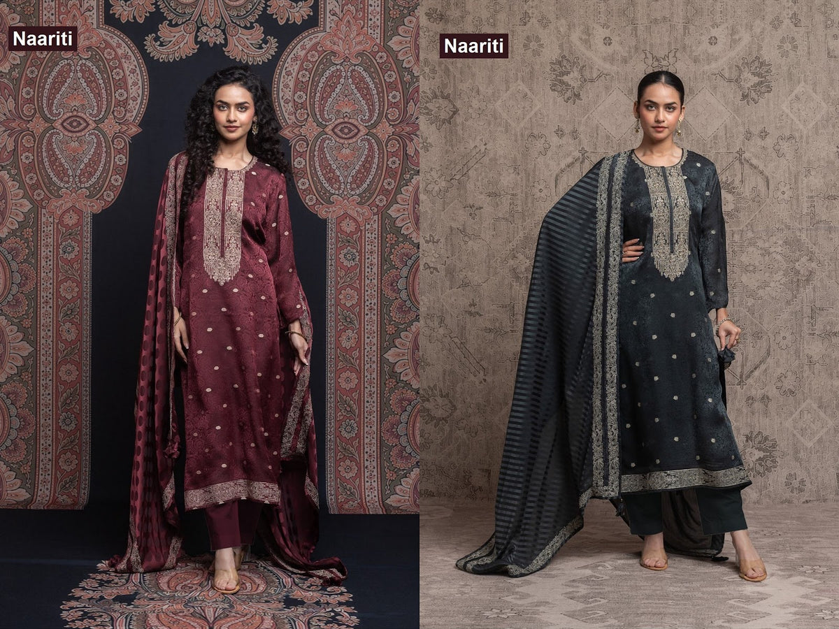 Timzim 2927 Naariti Satin Pant Style Suits Wholesaler Gujarat