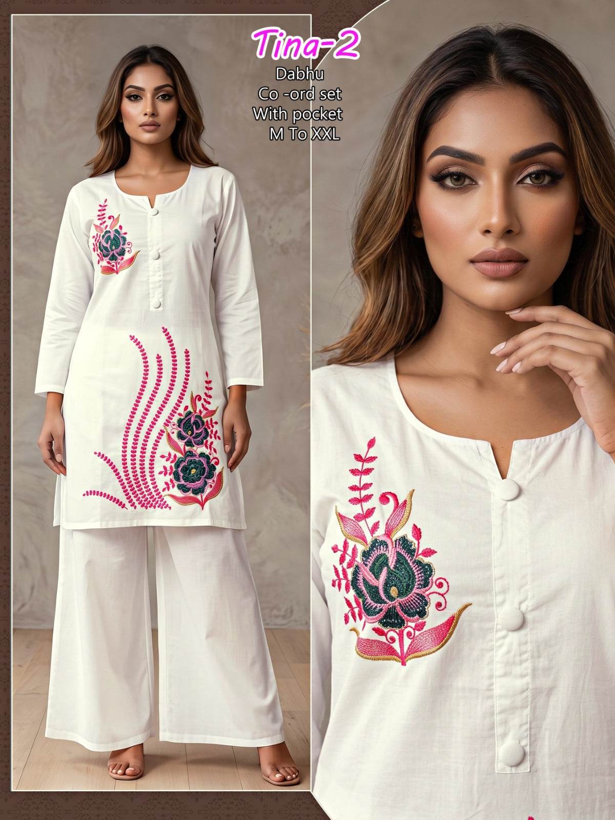 Tina Infinity Dhabu Co Ord Set Wholesaler