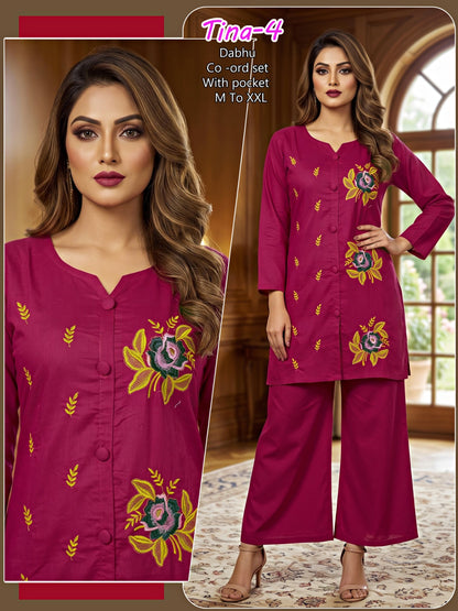 Tina Infinity Dhabu Co Ord Set Wholesaler