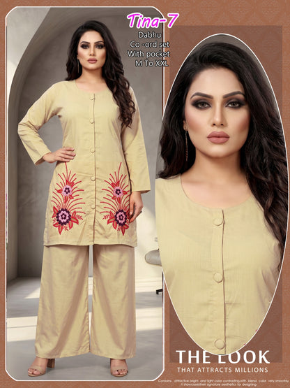Tina Infinity Dhabu Co Ord Set Wholesaler