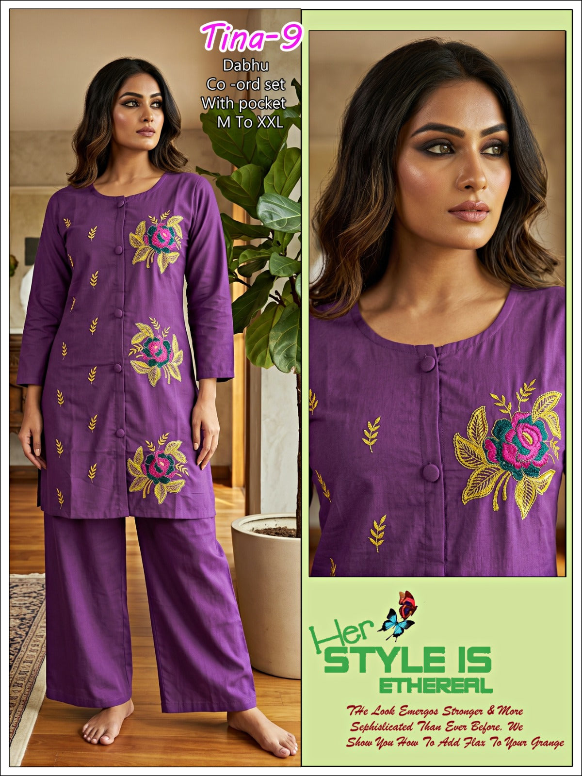 Tina Infinity Dhabu Co Ord Set Wholesaler