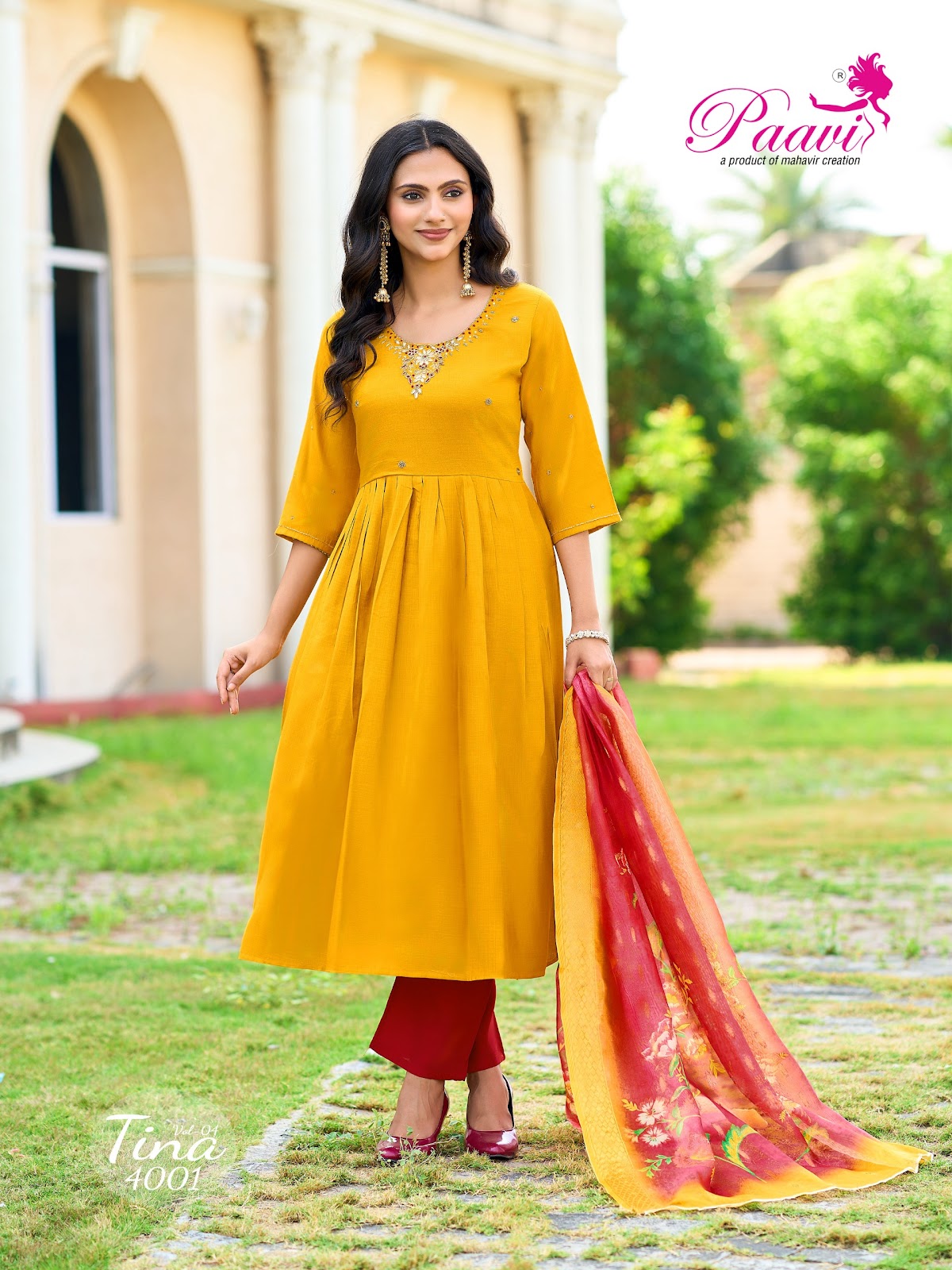 Tina Vol 4 Paavi Vertican Readymade Anarkali Suits Manufacturer Gujarat