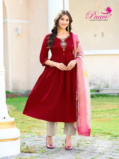 Tina Vol 4 Paavi Vertican Readymade Anarkali Suits Manufacturer Gujarat