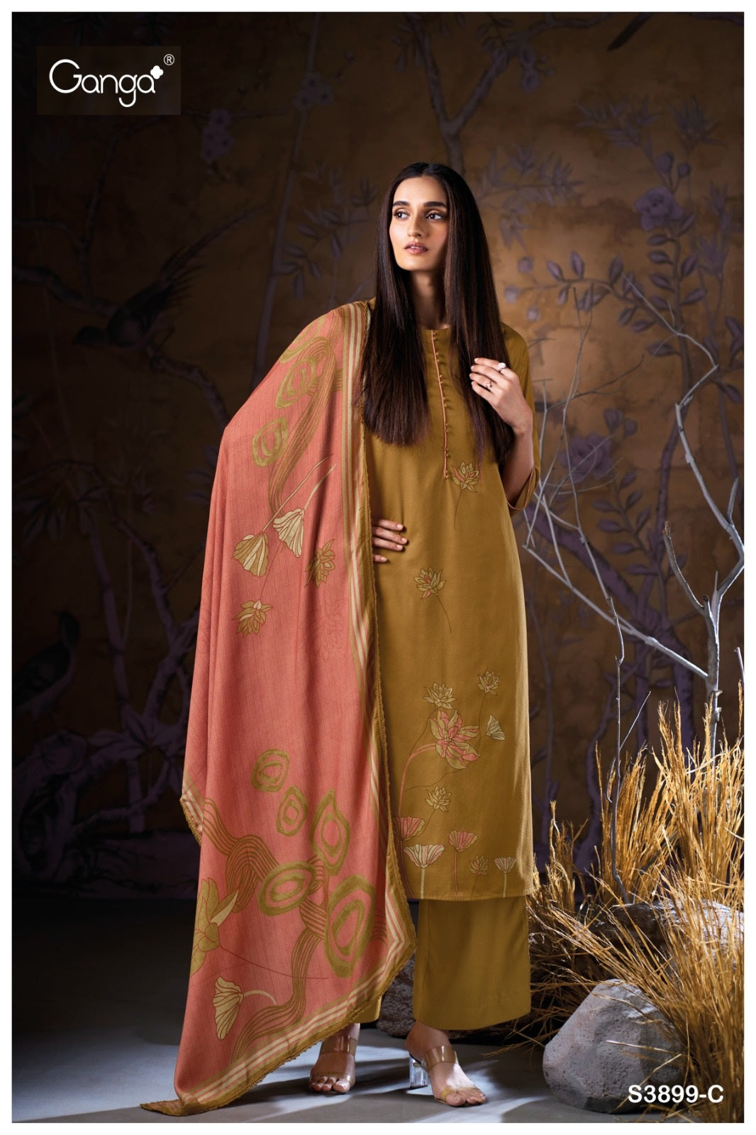 Tindra 3899 Ganga Premium Plazzo Style Suits Wholesale Rate