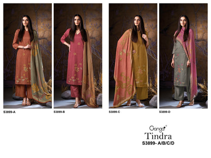 Tindra 3899 Ganga Premium Plazzo Style Suits Wholesale Rate
