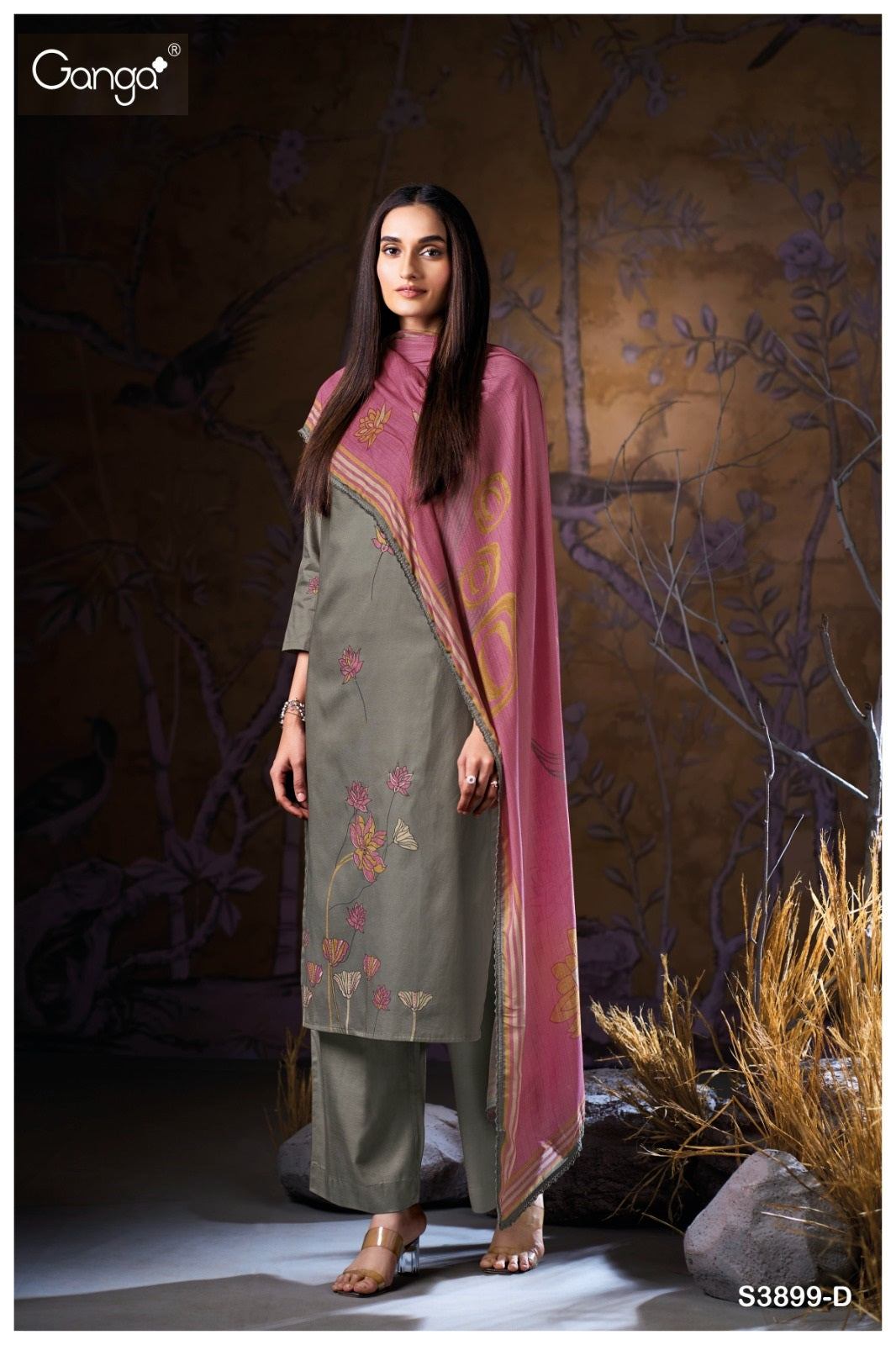 Tindra 3899 Ganga Premium Plazzo Style Suits Wholesale Rate