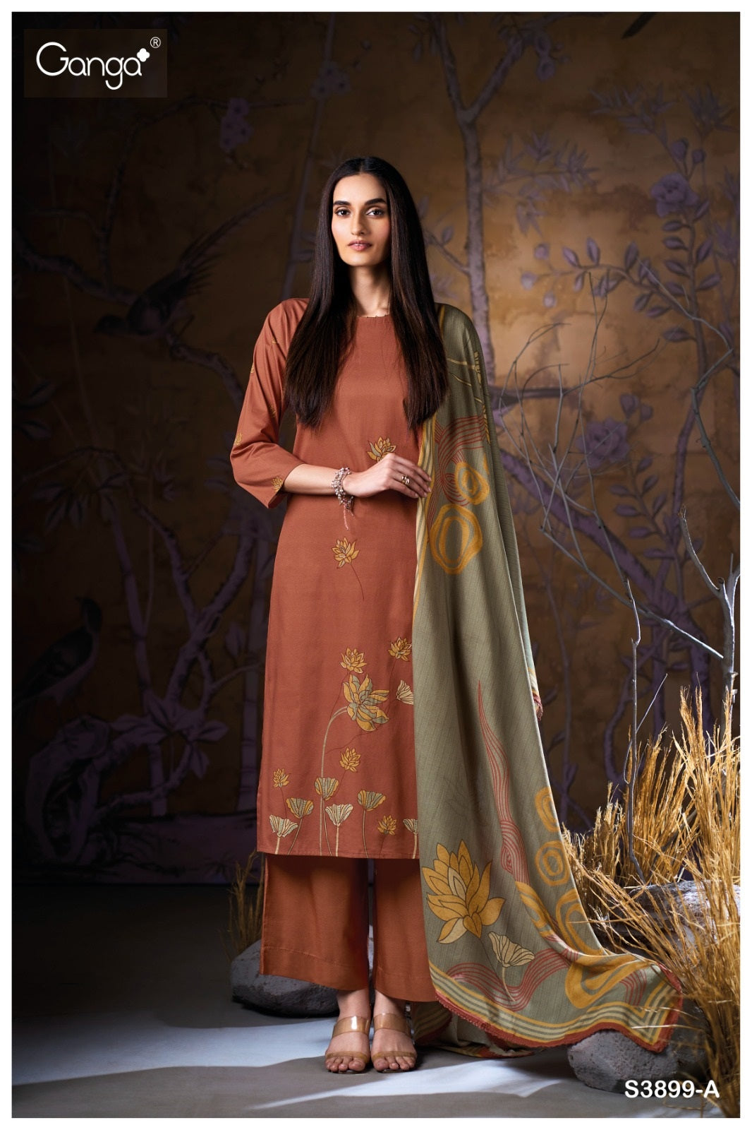 Tindra 3899 Ganga Premium Plazzo Style Suits Wholesale Rate
