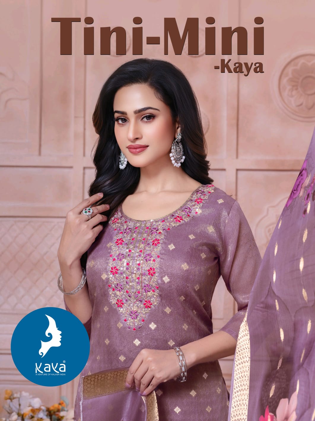 Tini Mini Kaya Trends Jacquard Readymade Pant Style Suits Supplier Ahmedabad