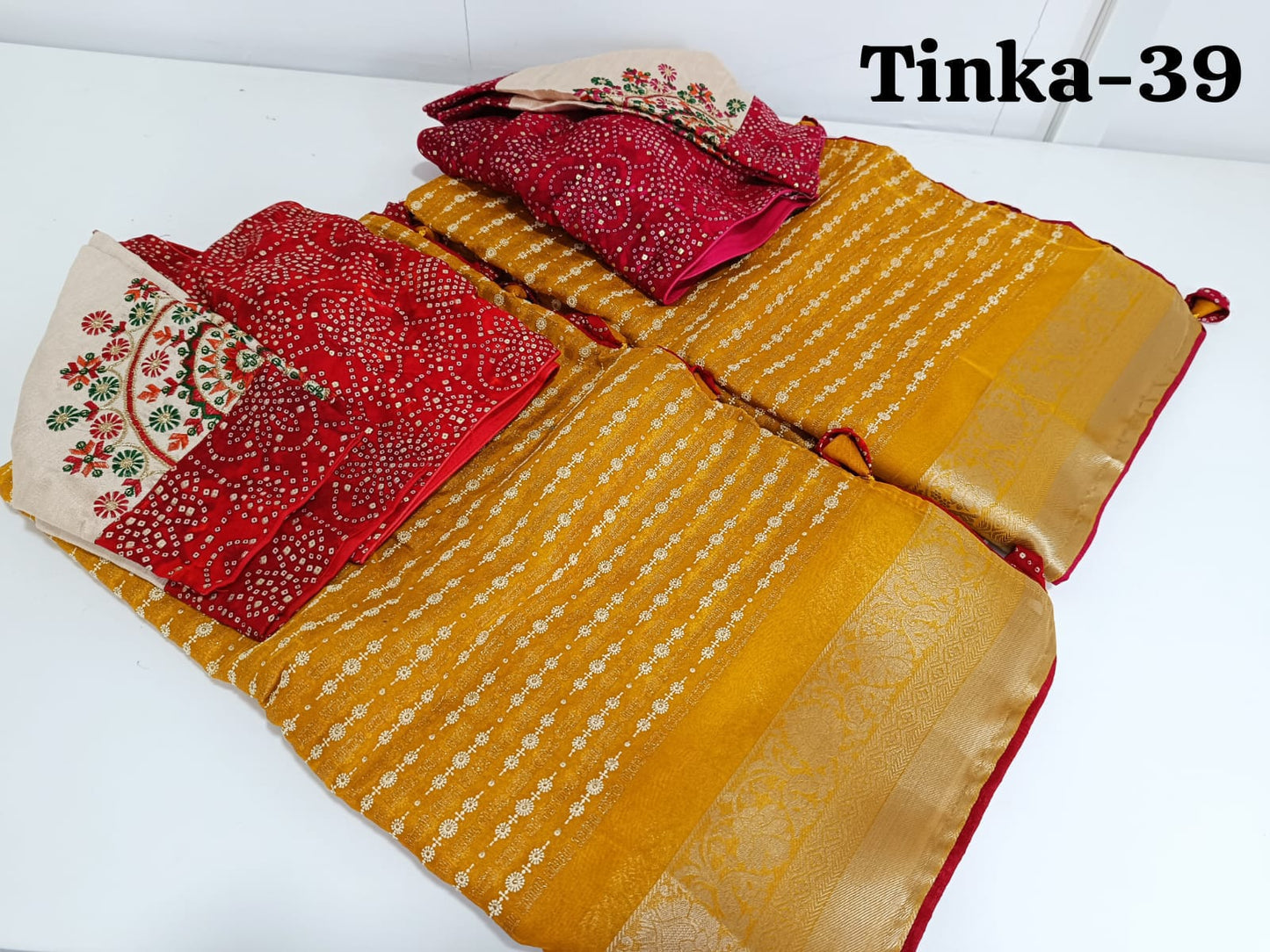 Tinka 39 Yellow Kalpveli Cotton Sarees Manufacturer Ahmedabad