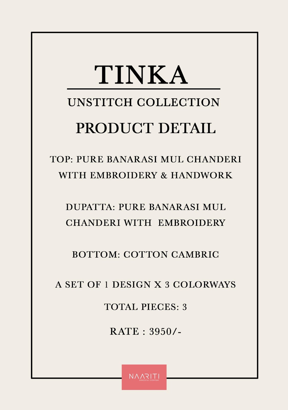 Tinka Naariti Banarasi Pant Style Suits Supplier India