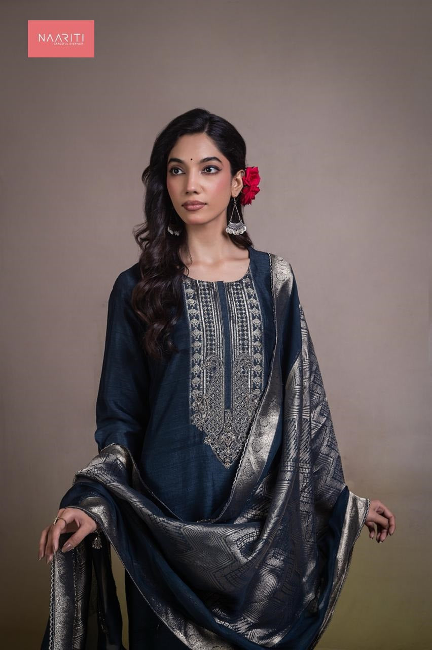 Tiqum Naariti Silk Jacquard Pant Style Suits Wholesale Price