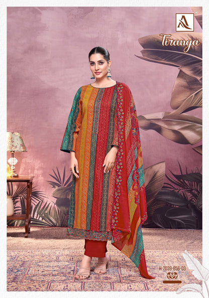 Tiranga Alok Cambric Cotton Karachi Salwar Suits Exporter Gujarat