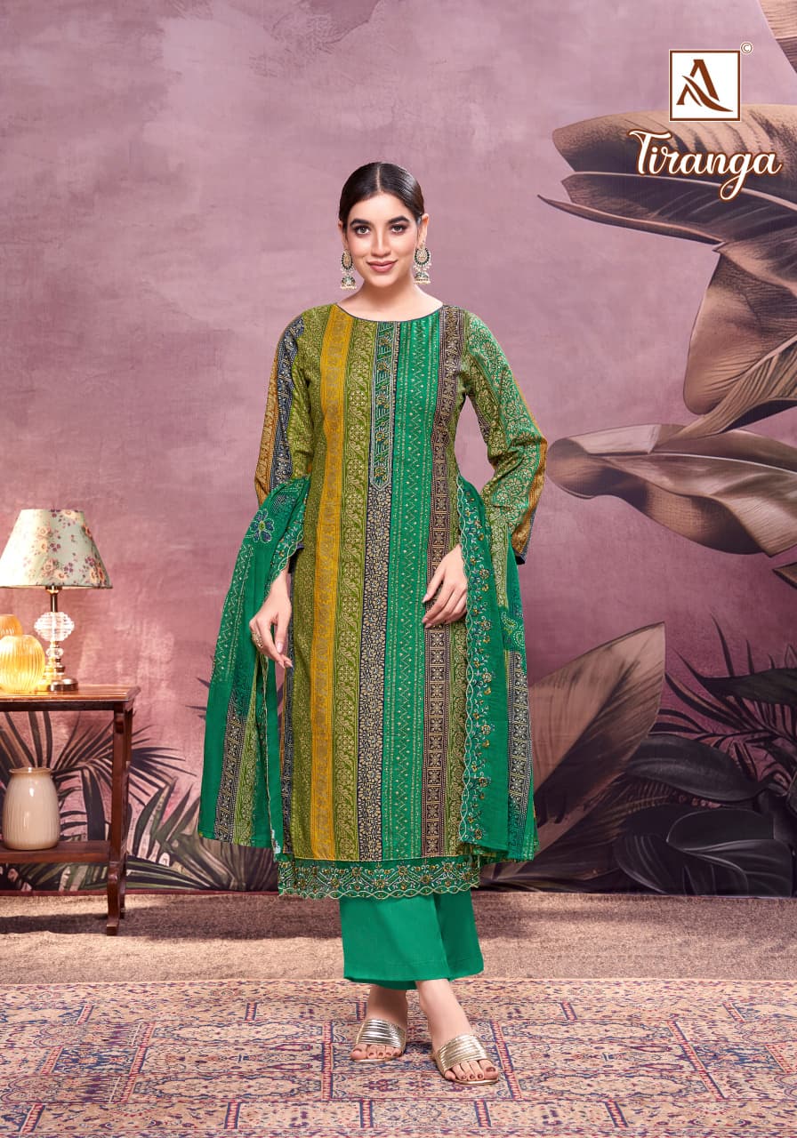 Tiranga Alok Cambric Cotton Karachi Salwar Suits Exporter Gujarat