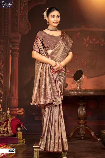 Tirupati Satin Saroski Vol 2 Saroj Sarees Wholesaler Ahmedabad