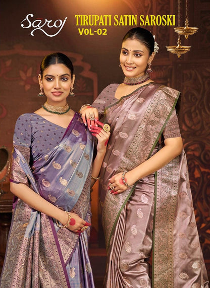 Tirupati Satin Saroski Vol 2 Saroj Sarees Wholesaler Ahmedabad