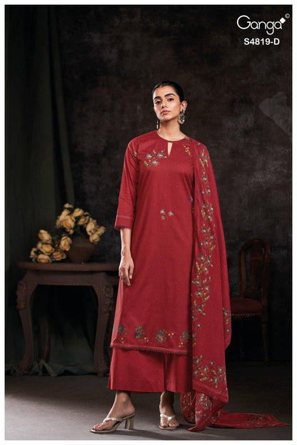 Tirzah S4819 Ganga Cotton Plazzo Style Suits Wholesale Price