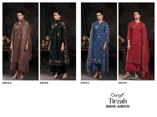 Tirzah S4819 Ganga Cotton Plazzo Style Suits Wholesale Price