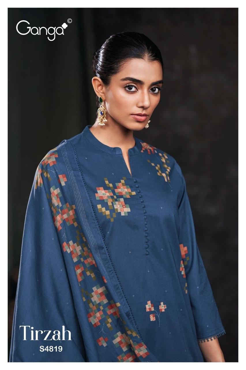Tirzah S4819 Ganga Cotton Plazzo Style Suits Wholesale Price
