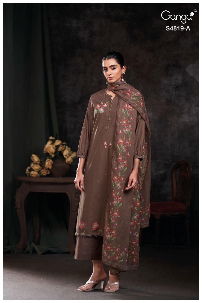 Tirzah S4819 Ganga Cotton Plazzo Style Suits Wholesale Price