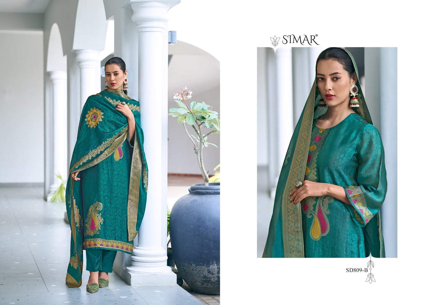 Tisha 809 Simar Silk Pant Style Suits Wholesaler Ahmedabad