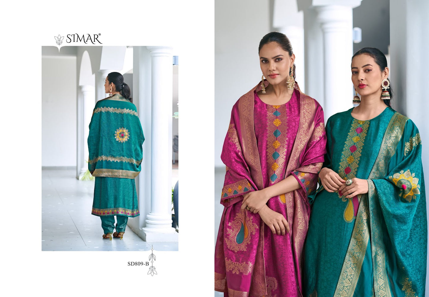 Tisha 809 Simar Silk Pant Style Suits Wholesaler Ahmedabad