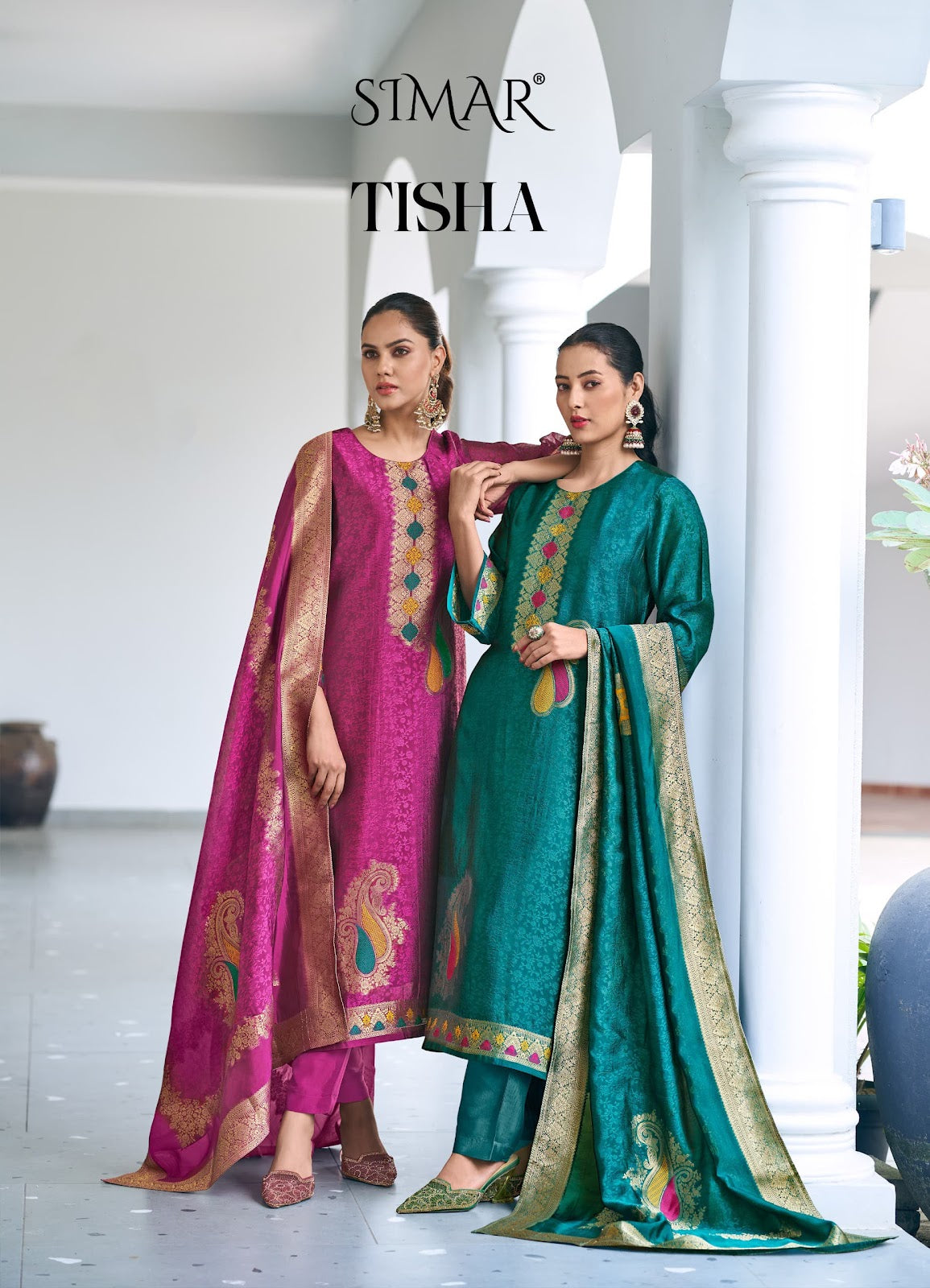 Tisha 809 Simar Silk Pant Style Suits Wholesaler Ahmedabad