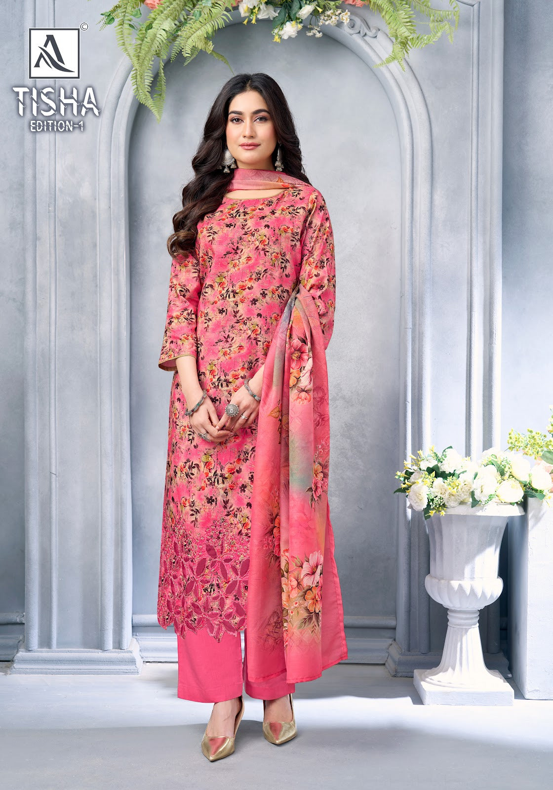 Tisha Edition 1 Alok Viscose Reyon Karachi Salwar Suits Wholesale Price