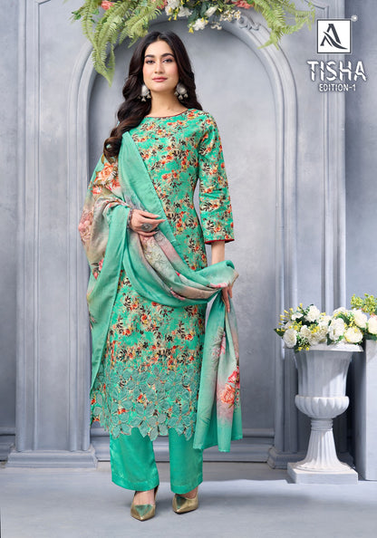 Tisha Edition 1 Alok Viscose Reyon Karachi Salwar Suits Wholesale Price
