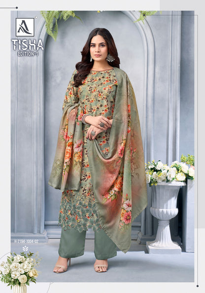 Tisha Edition 1 Alok Viscose Reyon Karachi Salwar Suits Wholesale Price