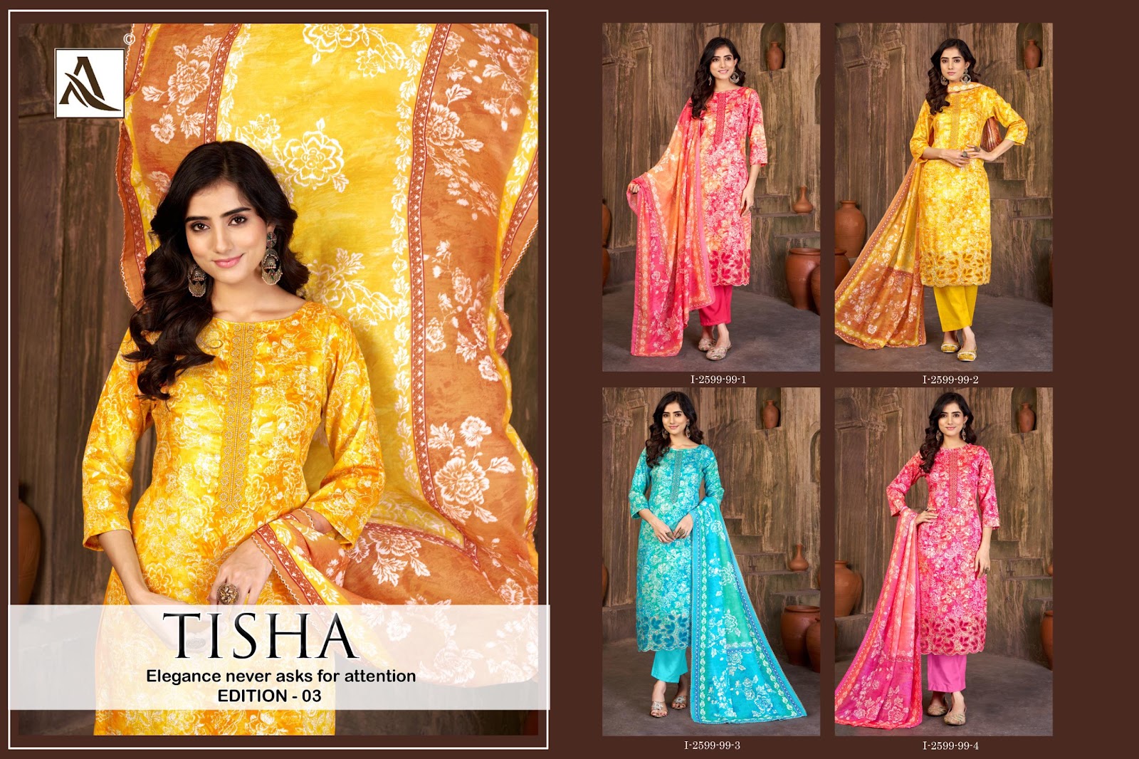 Tisha Edition 3 Alok Pure Zam Karachi Salwar Suits Wholesaler India