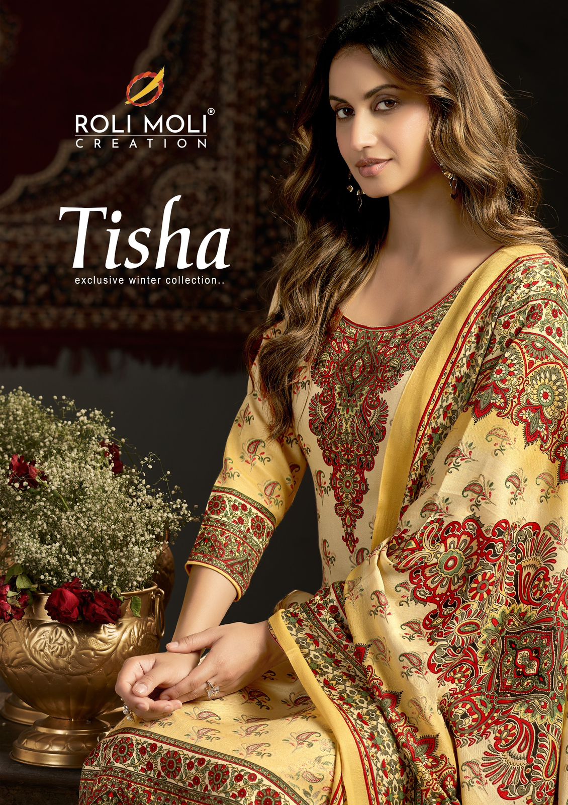 Tisha Roli Moli Karachi Pashmina Salwar Suits Manufacturer Gujarat