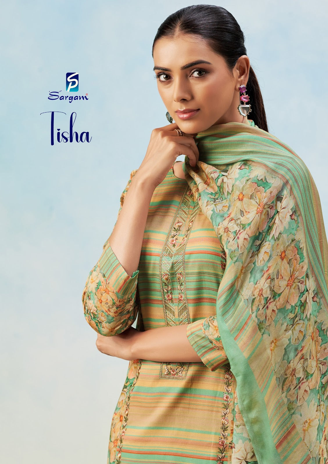 Tisha Sargam Prints Pure Jam Pant Style Suits Manufacturer Gujarat