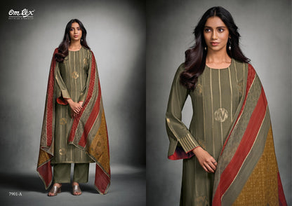 Tisha Trends Omtex Muslin Pant Style Suits Supplier Ahmedabad